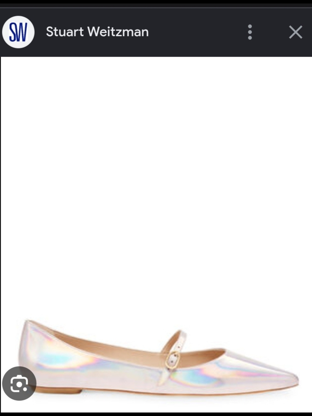BNWB Stuart Weitzman Eimila Mary Jane Flat Pink Iridescent Size 10B